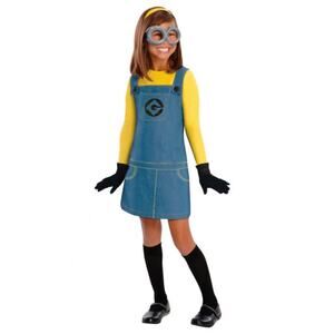 Despicable Me Female Minion Child Costume Girls Medium 5-7 Yrs Halloween Party